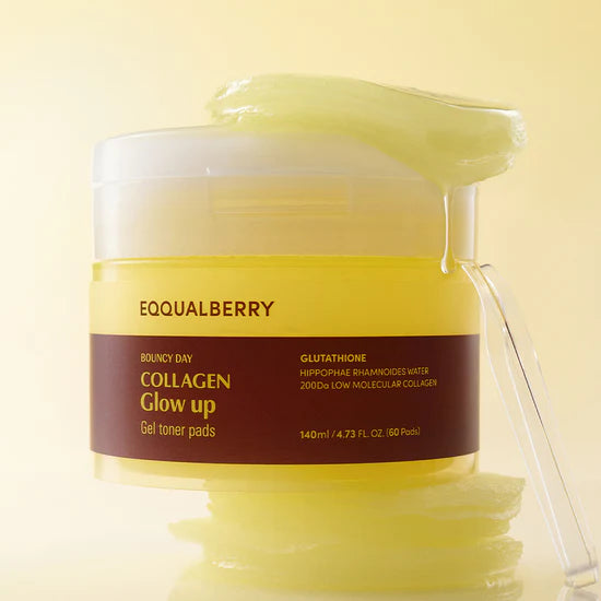 EQQUALBERRY: Collagen Glow Up Gel Toner Pads
