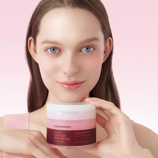EQQUALBERRY: Collagen Pore-Tight Up Gel Toner Pads