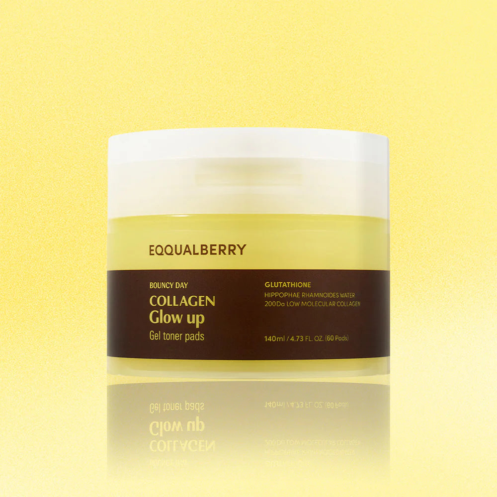 EQQUALBERRY: Collagen Glow Up Gel Toner Pads