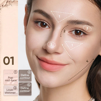 Judydoll: 2 in 1 Highlighter Contour Palette