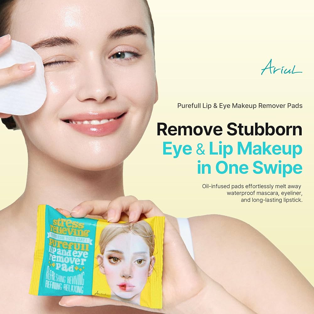 ARIUL: Stress Relieving Purefull Lip and Eye Remover Pad