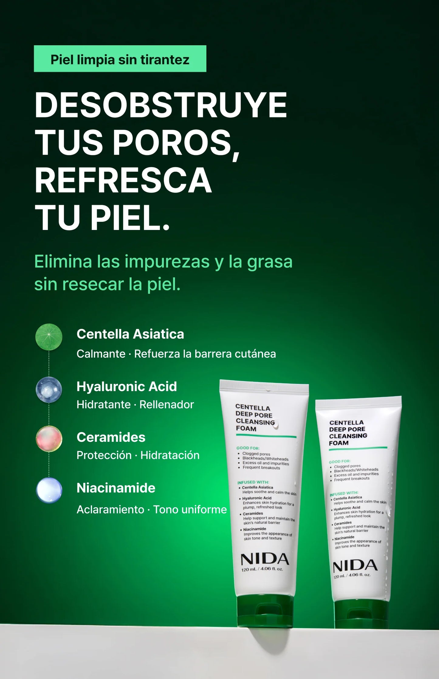 NIDA: Centella Deep Pore Cleansing Foam